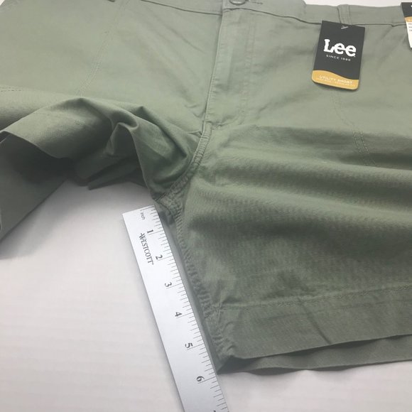 Lee Women's 20M Hi-Rise Regular Fit Deeplichengreen Utility Short New With Tags - Picture 9 of 13